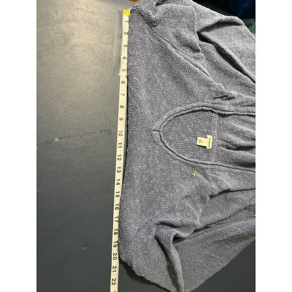 L.L.Bean Womens Hooded Knit Sweater Small S Cotton Lightweight Pullover With Fr - Picture 7 of 8